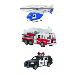 Driven By Battat Micro Rescue Fleet Emergency Trucks Set of 3