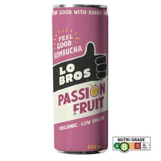 Lo Bros Organic Passionfruit Kombucha