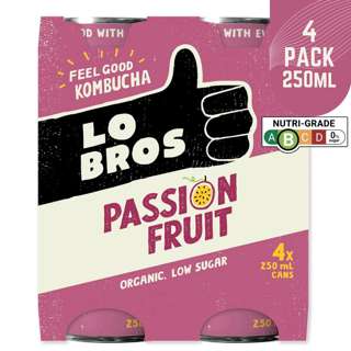 Lo Bros Organic Passionfruit Kombucha