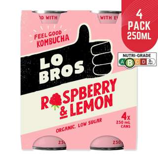 Lo Bros Organic Raspberry & Lemon Kombucha