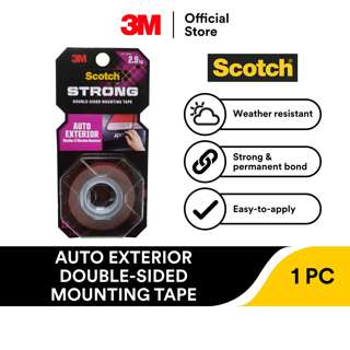 3M Scotch Auto Exterior Double-Sided Mounting Tape, 12mmX1.5m