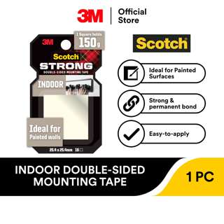 3M Scotch Indoor Double-Sided Mounting Squares 25.4mmX25.4mm