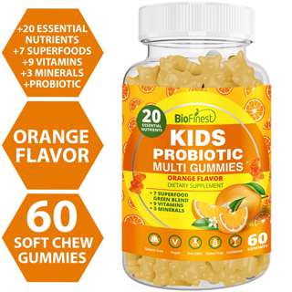 Biofinest Kids Probiotic MultiVitamins A B C D Superfood Gumm