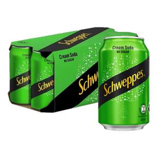 Schweppes Cream Soda No Sugar Can - Bundle of 8