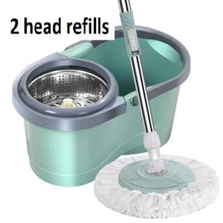PurityWhite 2 head refill spin mop set green