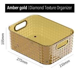 Sweet Home Diamond Texture Organizer-Amber Gold Sweet Home Diamond Texture Organizer-Amber Gold
