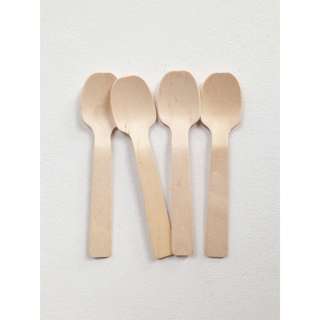 eco u Premium Wooden Teaspoons Disposable Bio Cutlery