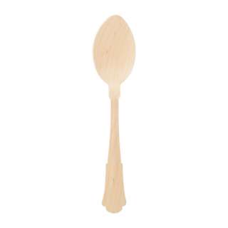 eco u Premium Wooden Victorian Spoons Disposable Bio Cutlery