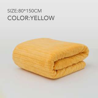 Sweet Home Vertical Stripe Bath Towel-Yellow