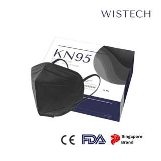 Wistech Adult Black KN95 Protective Face Mask