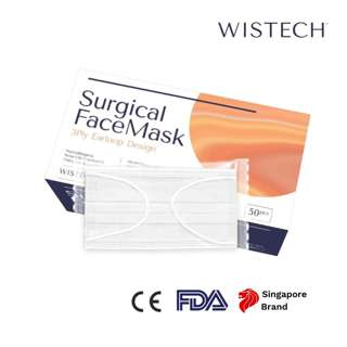 Wistech Adult Individually-Sealed White Surgical Face Mask