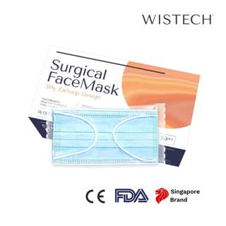 Wistech Adult Individually-Sealed Blue Surgical Face Mask Wistech Adult Individually-Sealed Blue Surgical Face Mask