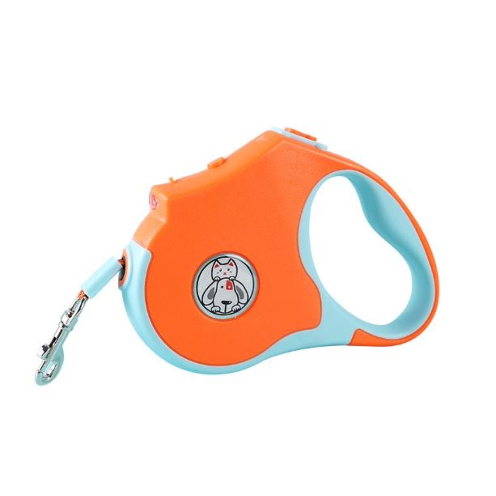 Orange retractable 2024 dog leash