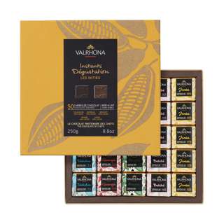 Valrhona Gift Box 50 Squares Dark & Milk Choc