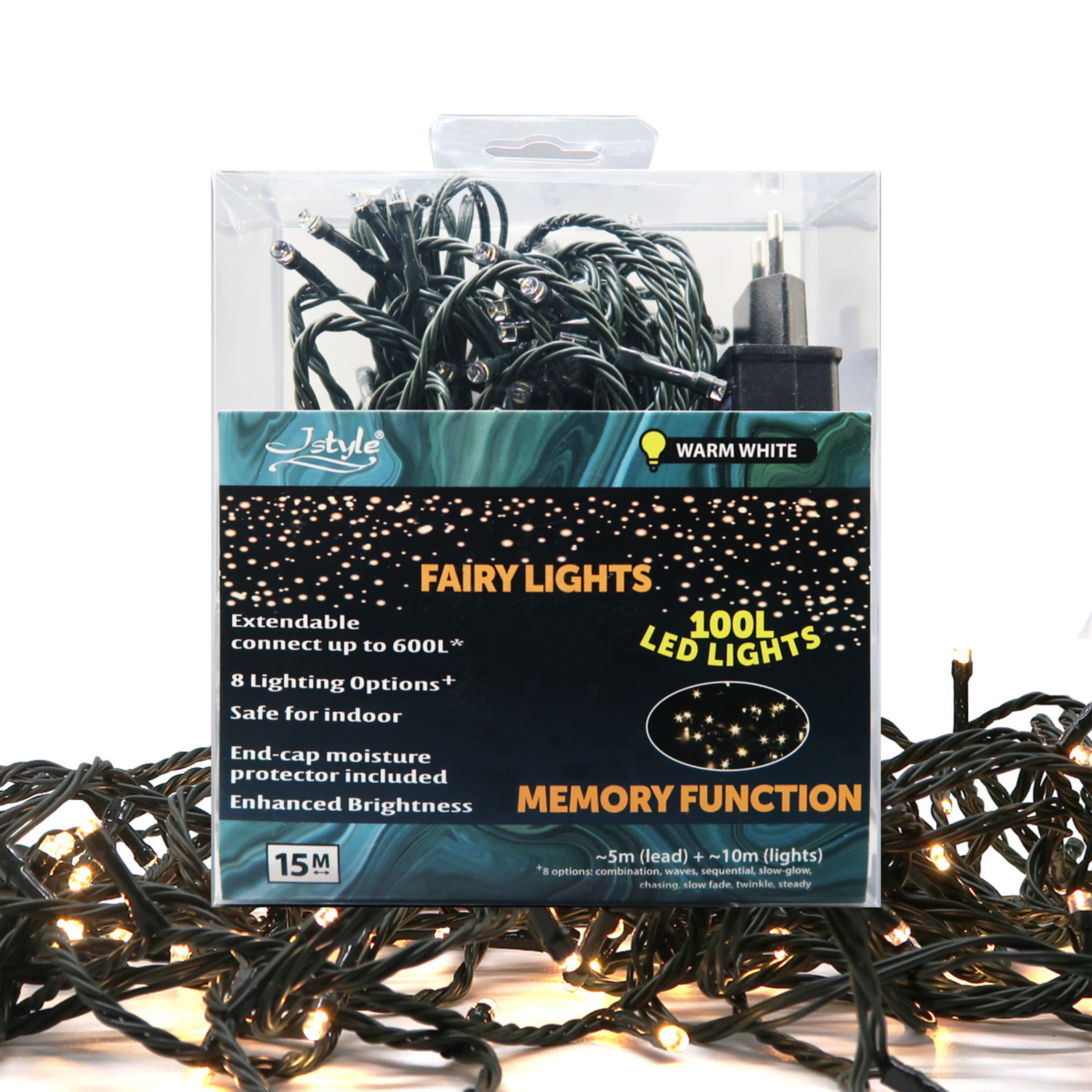 Jstyle Led Lighting - Straight Fairy Lights - Warm White