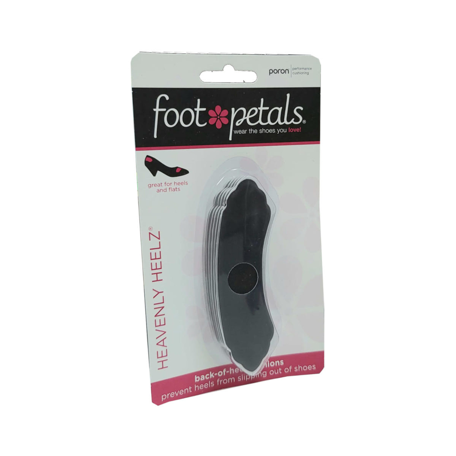 Foot Petals Back of Heel Cushions 3 pairs Black NTUC FairPrice