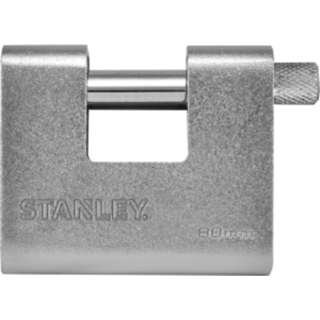 Stanley Solid Brass Rectangular Padlock Hardened Steel Case