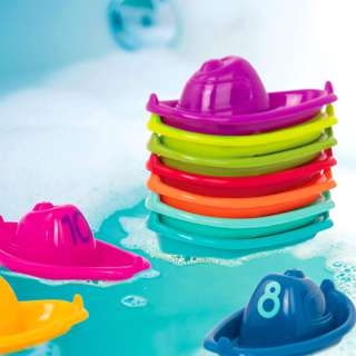 Battat Stacking Boats Colourful Floating Toy Boats
