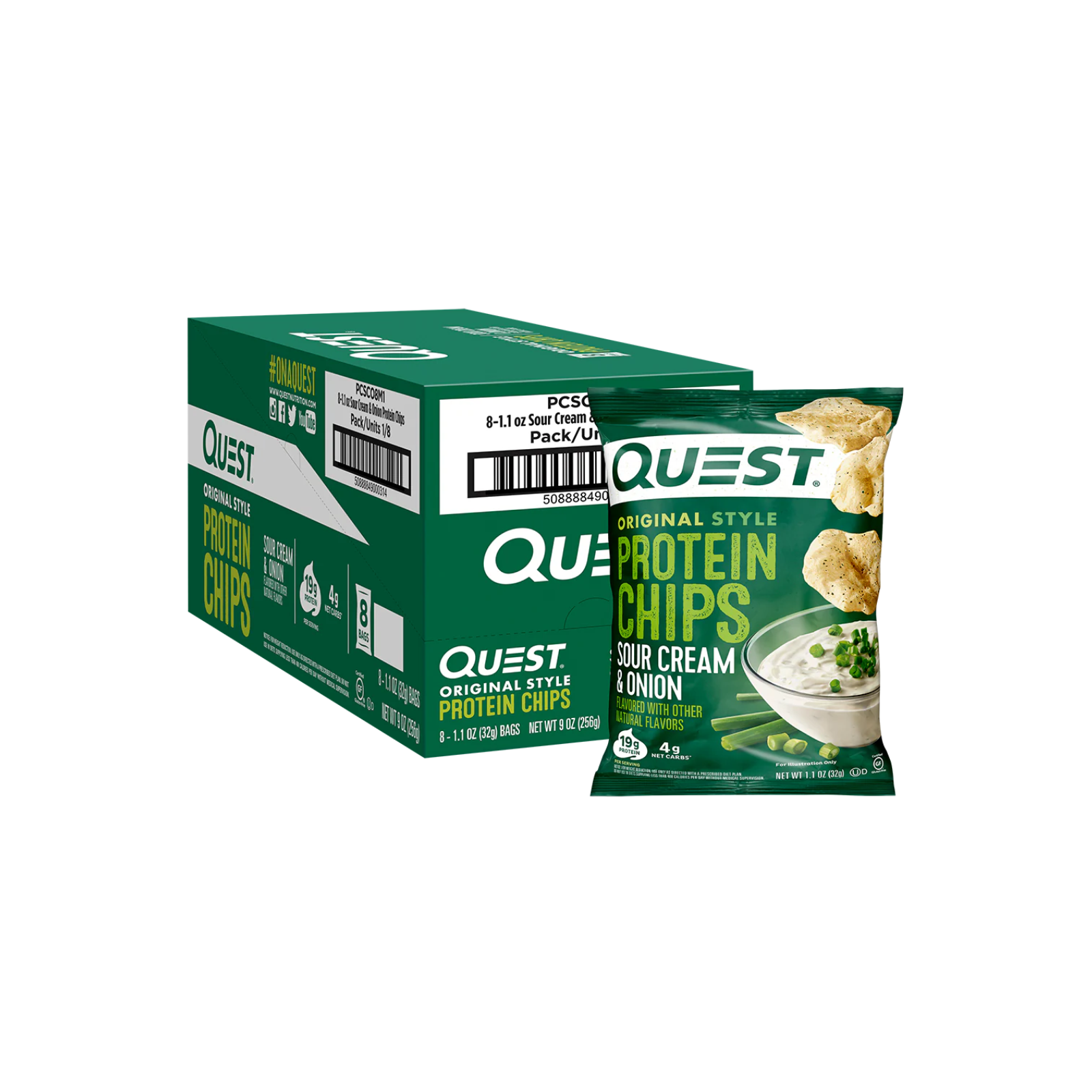 Quest Protein Chips Sour Cream and Onion