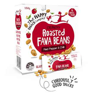 The Happy Snack Company Roasted Fava Beans Red Pepper & Chili The Happy Snack Company Roasted Fava Beans Red Pepper & Chili