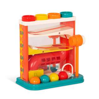 B.Toys Whacky Ball, Maze Body with Hammer (Red)