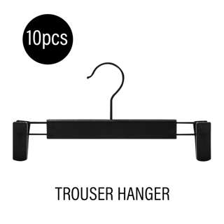 Sweet Home Matte Black Wooden Hanger- Trouser Hanger