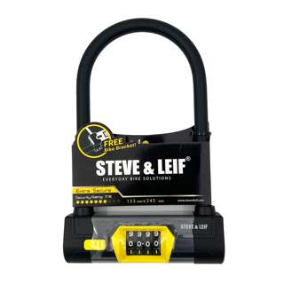 Steve & Leif Bicycle UV Silicon Combination U-Lock (153x245mm