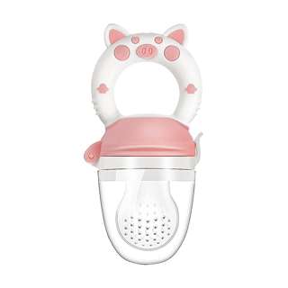 Cubble Baby Food Feeder & Teether - Blush/White