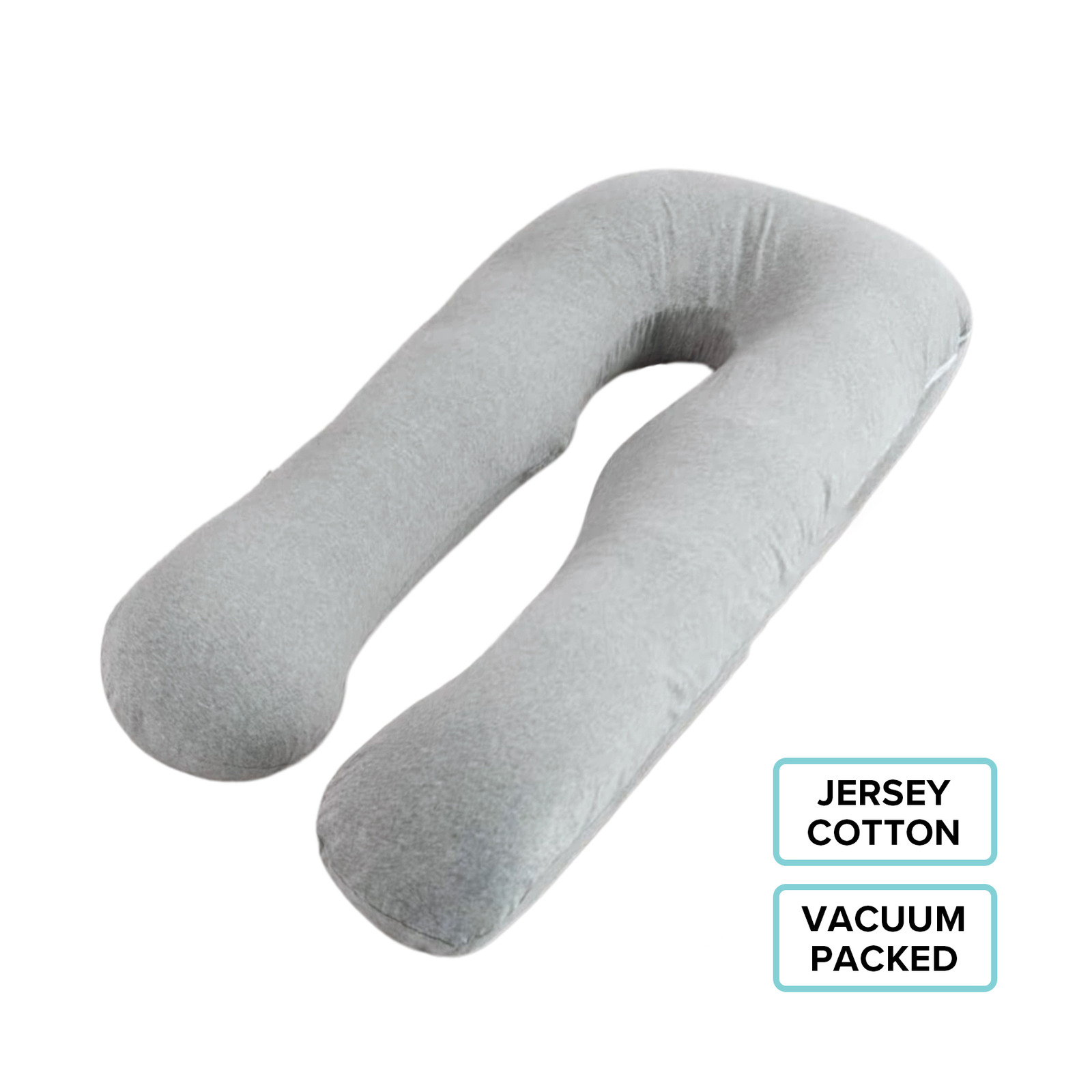 Cubble Pregnancy Pillow U Shaped with Cover Jersey Light Grey | NTUC ...