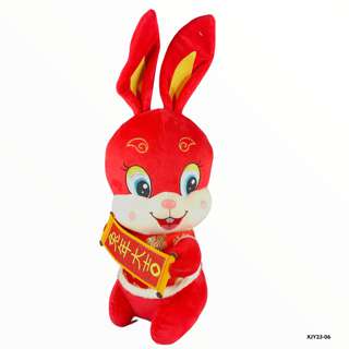 Partyforte CNY Rabbit Plush Toy Traditional Bunny (20 inch)