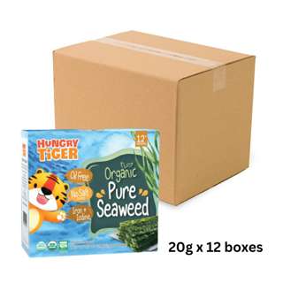 Hungry Tiger Organic Pure Seaweed Snacks Carton Hungry Tiger Organic Pure Seaweed Snacks Carton