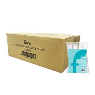 Frans Disposable Wine Goblets Carton