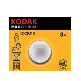 Kodak Max Lithium CR2016, 3V Button Batteries Kodak Max Lithium CR2016, 3V Button Batteries