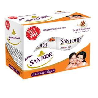 Santoor Moisturised Soft Skin Soap with Sandal&Almond Milk Santoor Moisturised Soft Skin Soap with Sandal&Almond Milk