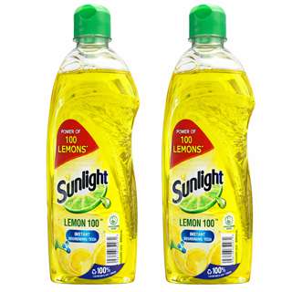 Sunlight Dishwashing Liquid Power of 100 Lemon Gentle