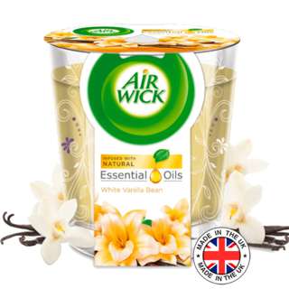Airwick Candle Infused with Natural Essential Oil Vanilla Bea