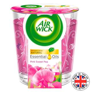 Airwick Candle Infused Natural Essential Oils Pink Sweet Pea