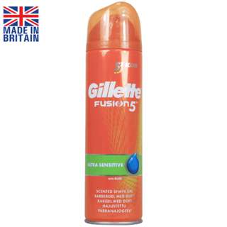 Gillette Fusion5 Aloe Ultra Sensitive Shaving Gel, 5X action Gillette Fusion5 Aloe Ultra Sensitive Shaving Gel, 5X action
