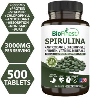 Biofinest Spirulina 3000mg Alkaline Superfood Supplement