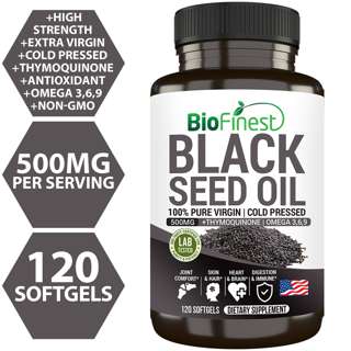 Biofinest Black Seed Oil 500mg High Omega 3 6 9 Supplement