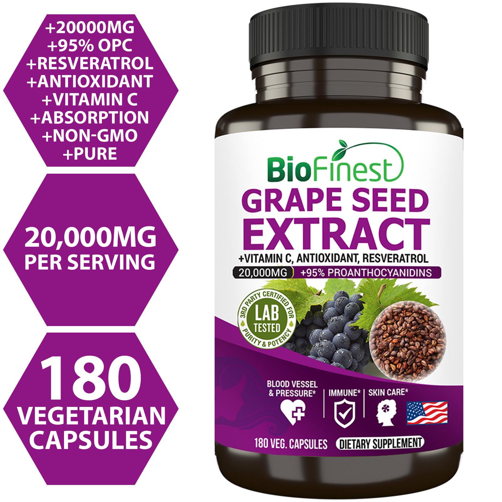 Biofinest Grape Seed 20000mg Grapeseed Vitamin C Supplement | NTUC