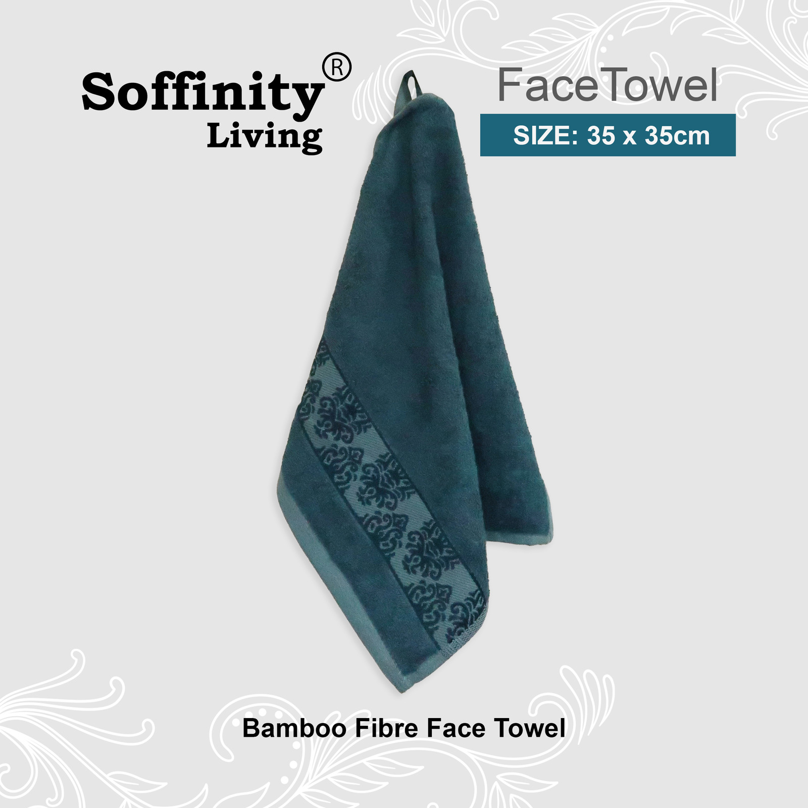 Jstyle Soffinity Bamboo Fibre Face Towel - Dark Blue