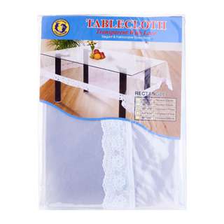 Dolphin Collection PVC Clear Tablecloth Oblong Lace 52"X70"