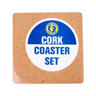 Dolphin Collection Cork Coaster - 2Pcs Set Square
