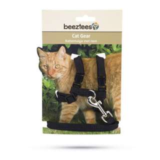 Beeztees Nylon Harness & Lead (Black) Beeztees Nylon Harness & Lead (Black)