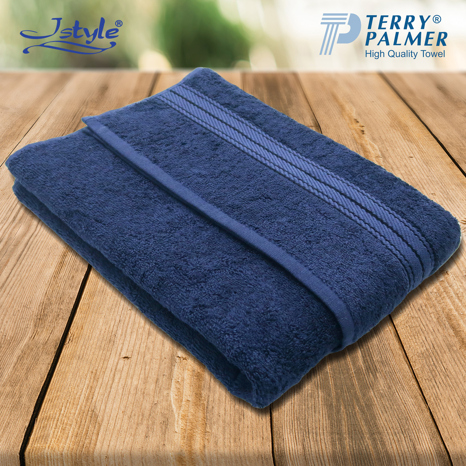 Jstyle Terry Palmer Junior Bath Towel in Navy Blue