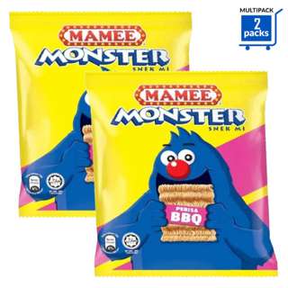 Mamee Monster BBQ Flavour Noodle Snack (8x25g) Mamee Monster BBQ Flavour Noodle Snack (8x25g)