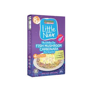 Eatalian Express Fish Mushroom Carbonara with Mini Spaghetti