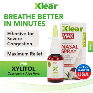 Xlear MAX Saline Nasal Spray with Capsicum and Xylitol Xlear MAX Saline Nasal Spray with Capsicum and Xylitol