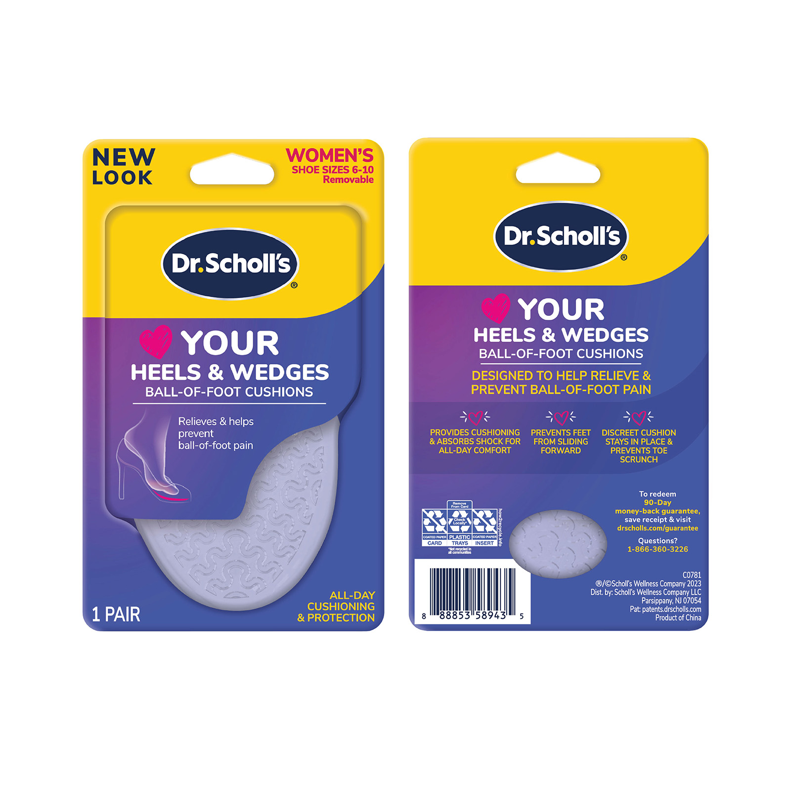 Arch Support Insoles Dr Scholl's Shoe Insert For Metatarsalgia